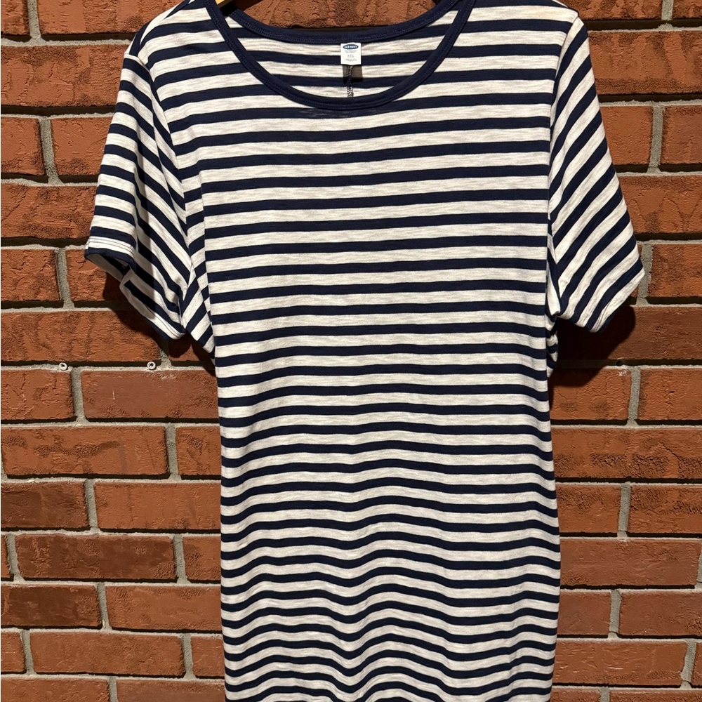 Striped Navy and White T-Shirt